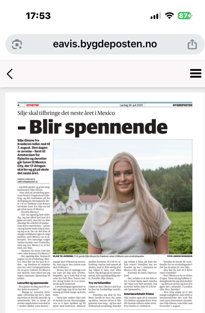 Skal tilbringe et år i Mexico